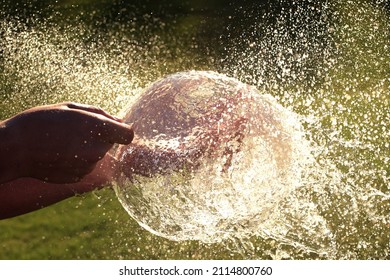 Water Balloon Popping At Sunset