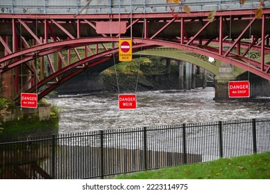 Water Barrier On The River Leven In Dunbartonshire