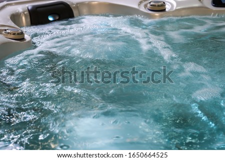 water boils and massages in the Jacuzzi bath