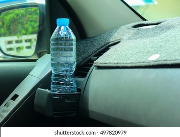 Water Bottle Placed On The Car.