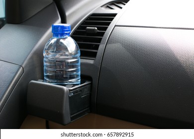 Water Bottle Placed On The Car.