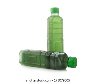 Water Bottles Chlorophyll Isolated On White Background 