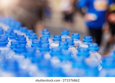 Water Bottles At The Refreshment Point At The City Competition