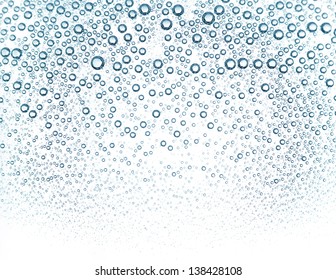 Water Bubbles In A Glass Container Close Up