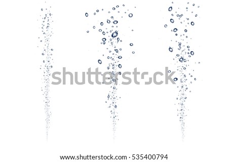 Water bubbles underwater background