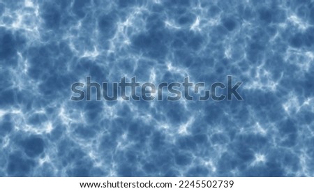 Water Caustic Background. Seamless cyclic 3D animation of blue water surface in pool. Animated texture of water surface. Transparent  with refraction of sunlight and reflections on water surface.
