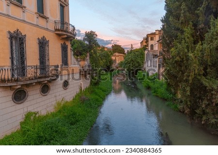water channel flowing through the historical center of Padua.