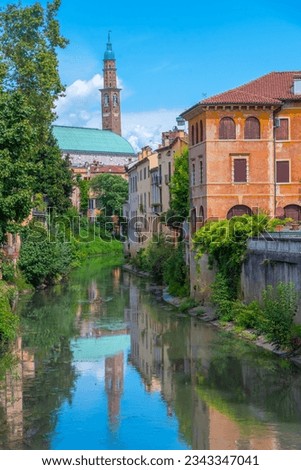 water channel flowing through the historical center of Vicenza.