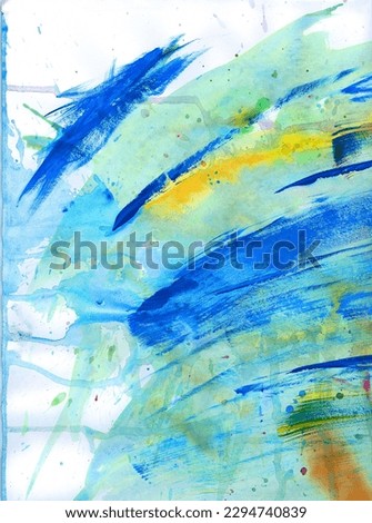 Water color brush strokes and splats