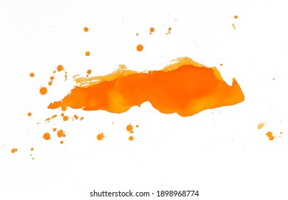 Water Color Orange Splashes, Orange Paint Splash