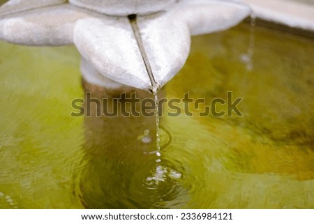 the water column and wavelength of a small fountain of nature