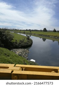 Water Contamination With Garbage In The Bogotá River And Wetlands, Colombia. Plastic And Garbage Pollution.