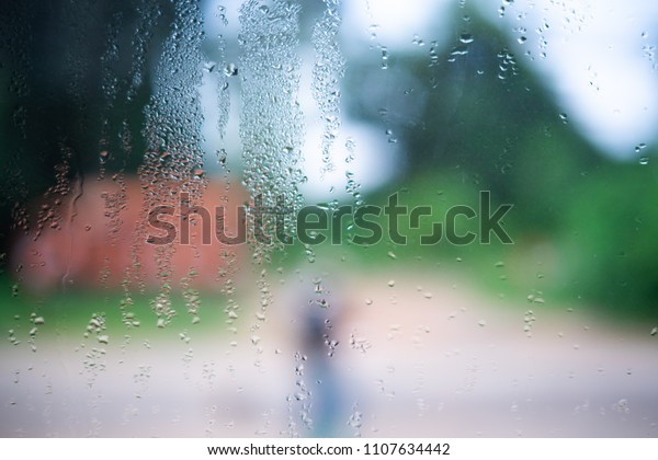 water cool\
droplets on window glass\
background