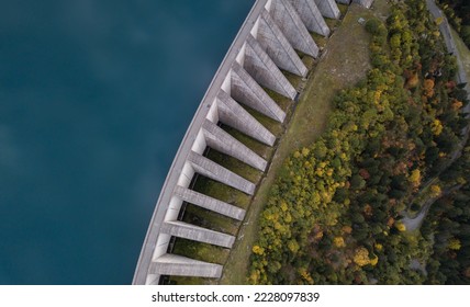 water dam from above, environment friendly electricity generation