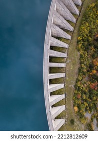 Water Dam View From Above, Renewable Energy, Hydro Electricity Power Plant