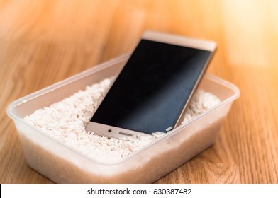 Water Damaged Phone In Rice