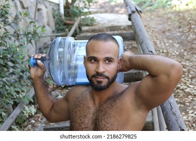 Water Delivery Man With A Muscular Body 