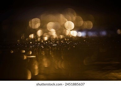 Water detail with spark at dawn, special for natural background gold color - Powered by Shutterstock