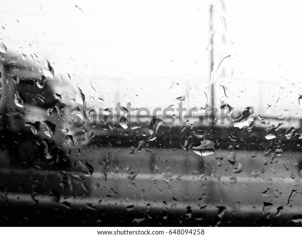 water drop at car\
windows and truck drive