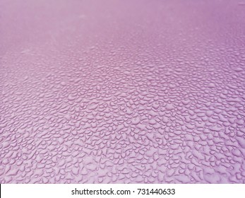 Water Drop  Of Dew On Car Pink Background