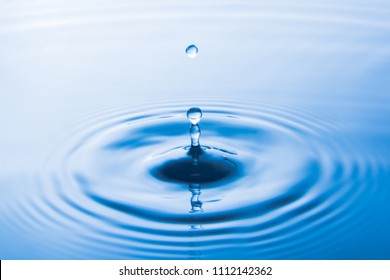 Water Drop Falling Into Water Make Stock Photo 1112142362 | Shutterstock