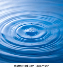 Water Drop Impact Water Surface Causing Stock Photo 318797024 ...