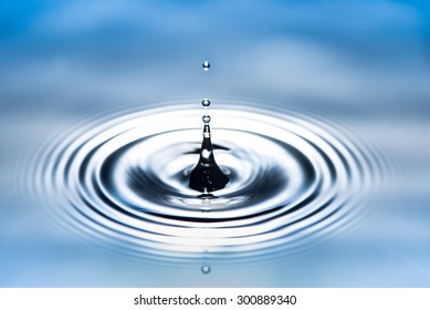 Water Drop On Water Surface Stock Photo 1700861698 | Shutterstock