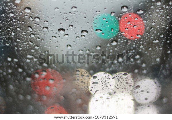 water drop on car\
glass.
