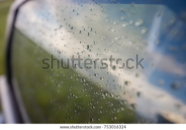water drop on car window\
glass