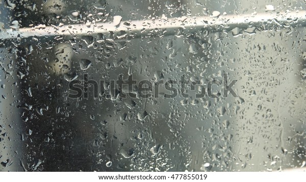 Water drop on\
glass mirror abstract\
background