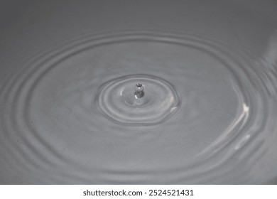 water droplets causing a ripple
