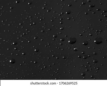 Water droplets on dark background.