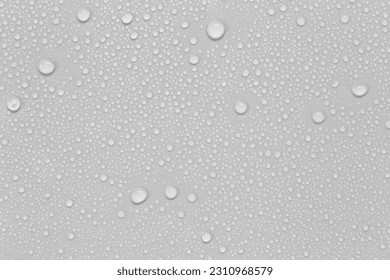 Water droplets on a gray background. - Powered by Shutterstock