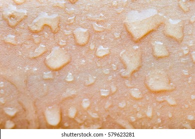 Water droplets on the skin background