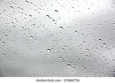 Water droplets on Windshield Car.
