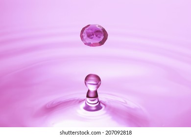 Water Droplets Of Ruby
