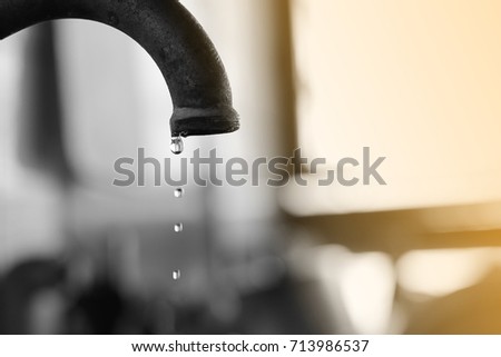 The water drops because it is not completely closed