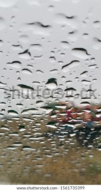 water drops in car screen
.