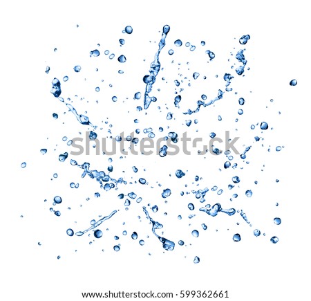 Water drops collection isolated