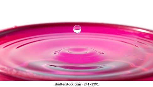 Water drops falling down