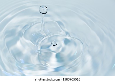 Water drops falling on water surface - Shutterstock ID 1583905018
