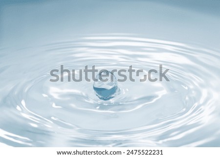 Water drops falling on water surface