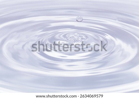 Water drops falling on water surface