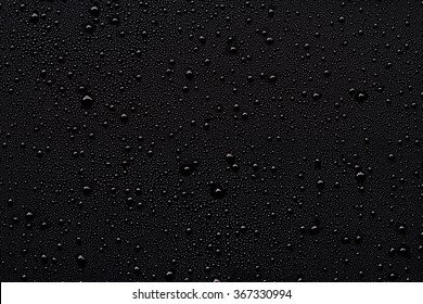 water drops on black