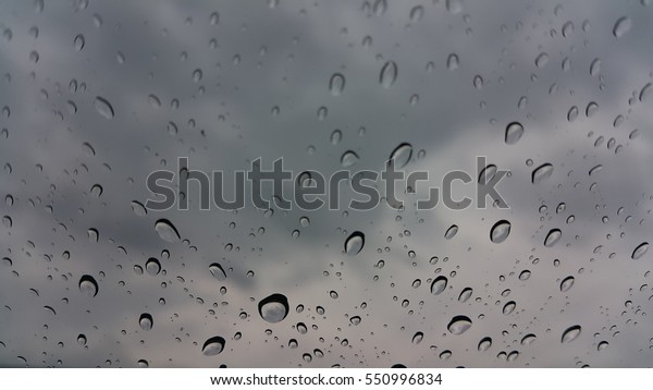 Water drops on car\
glass