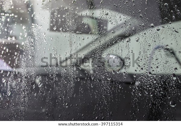 Water drops on car\
windows