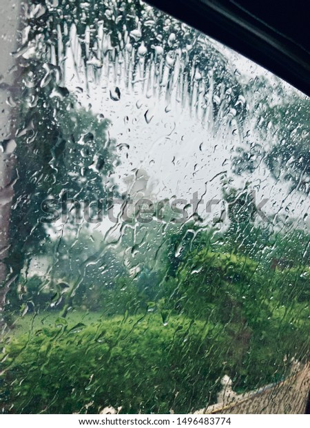 Water drops on cars
window