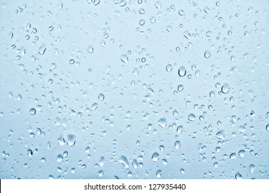 Water Drops On The Glass