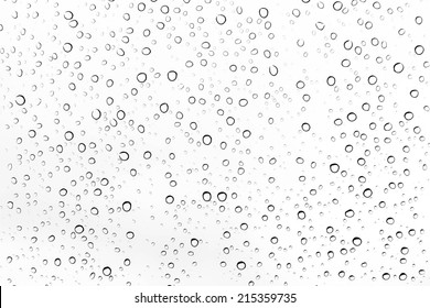 Water drops on glass. - Shutterstock ID 215359735