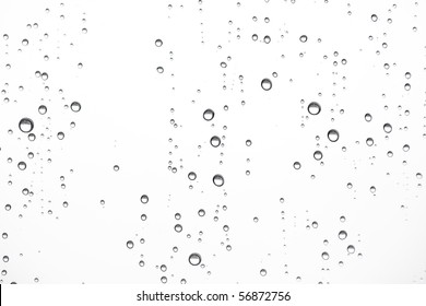 Water Drops On Glass